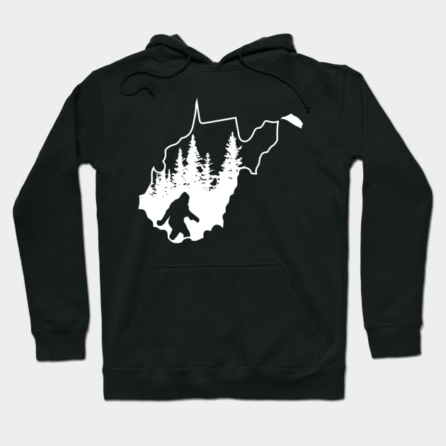 West Virginia Bigfoot Gift Hoodie by Tesszero